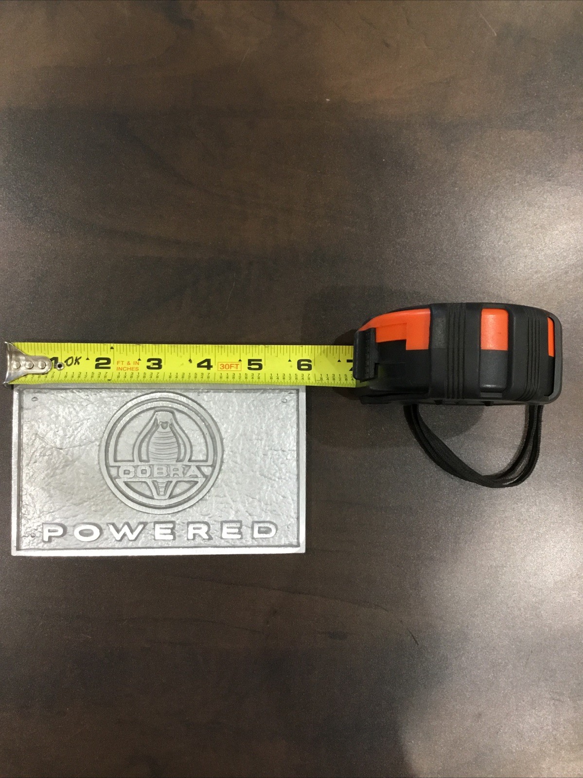 Aluminum Cobra Powered Plate Shelby GT 350 GT500 Mustang 289HP 302 351 427 428