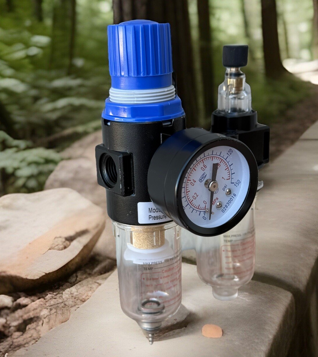 1/4" Air Compressor Oil Water Separator Regulator Moisture Trap In Line Filter