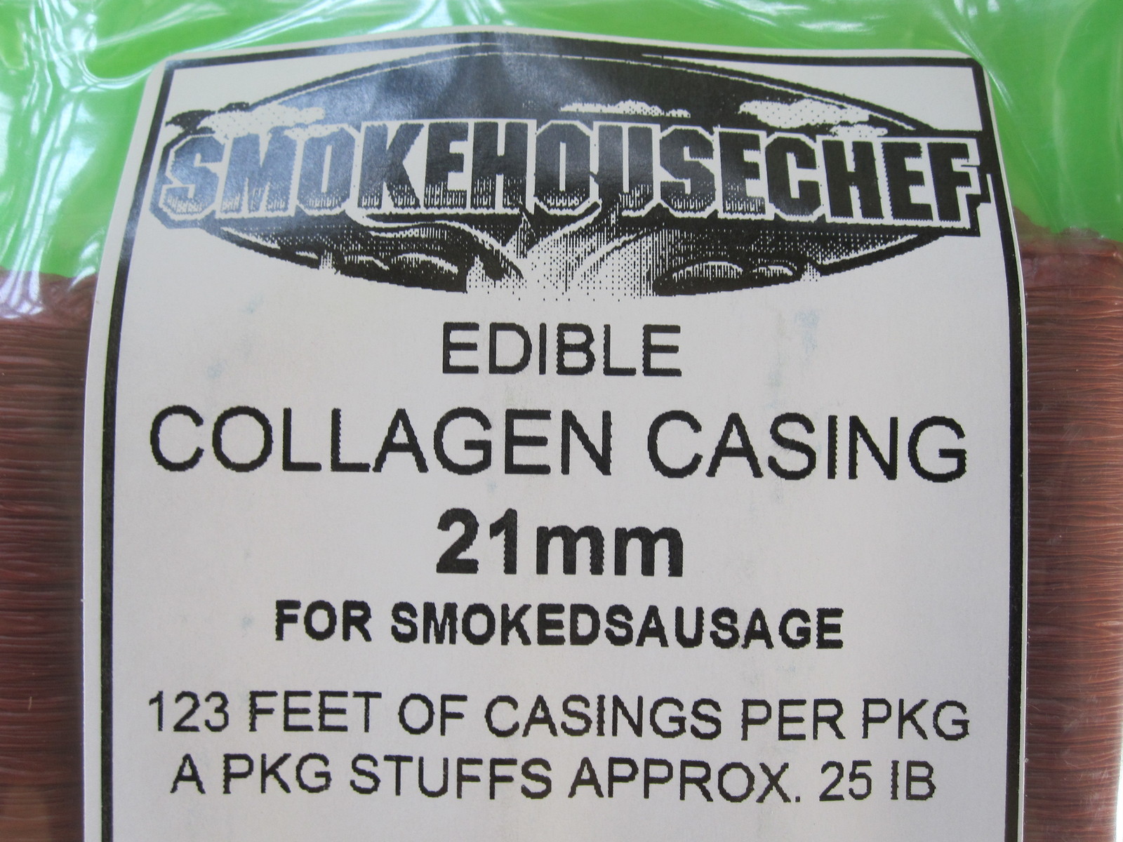 25 Lbs Snack Stick CASINGS 21mm Edible BEEF Collagen Slim sausage