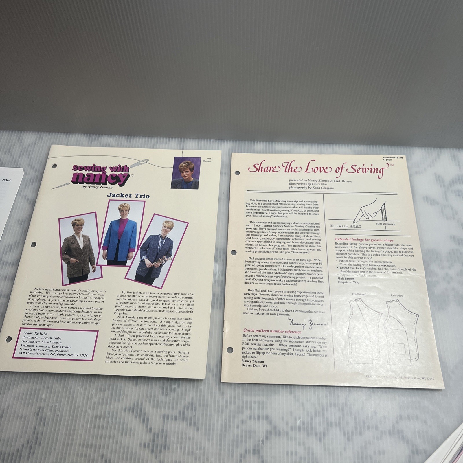 Sewing With Nancy Lot Of 19 Booklets, Pamphlets, And Transcripts 1990’s