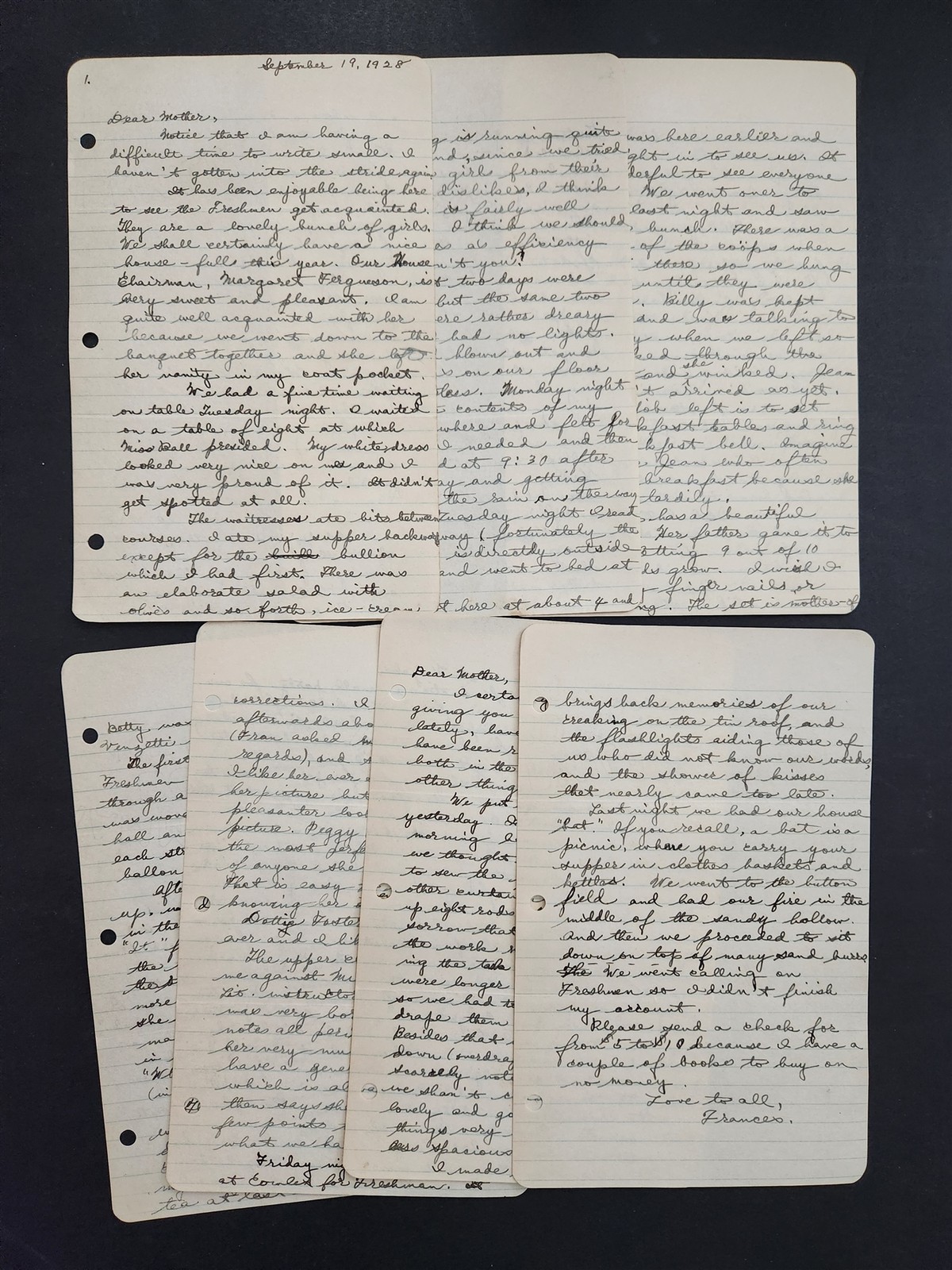 1920s antique LETTER LOT mineola ny FRANCES WHITTY from MOUNT HOLYOKE COLLEGE