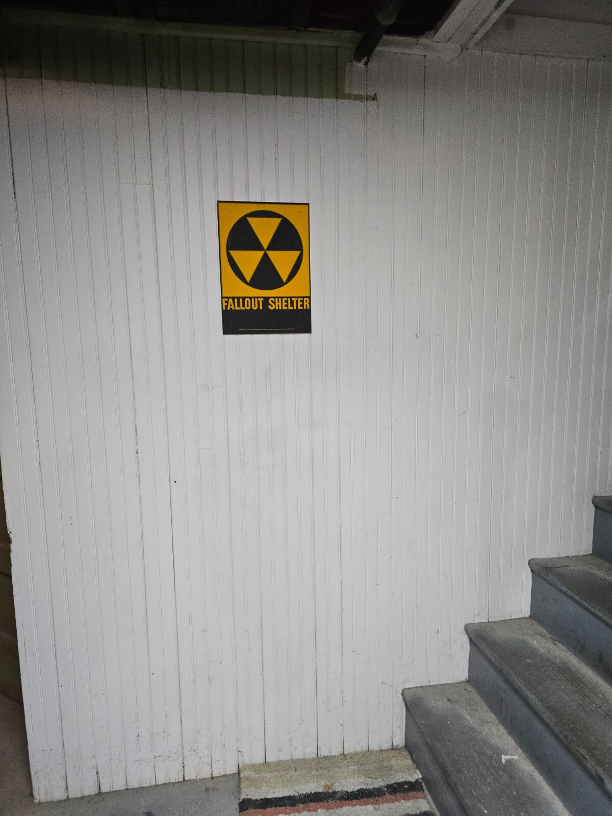 Vintage Fallout Shelter Sign 10x14, Authentic 1950s-60s Government Issue