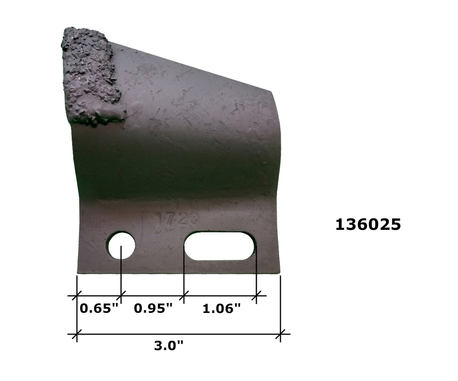 3RH + 3LH Cupped Trenching Teeth 136024 & 136025, fits 1.65", 1.75" Pitch