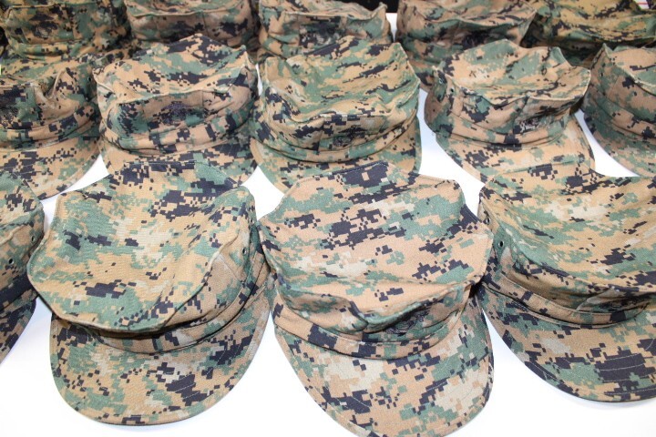 US Military REAL USMC 8 Point Garrison Cover Cap Hat Woodland MARPAT Size Medium