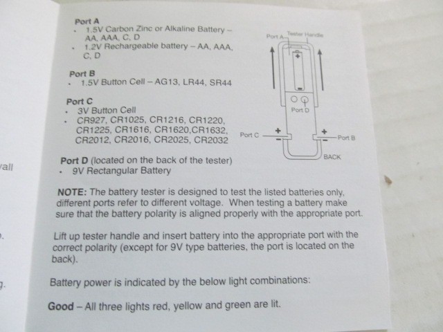 Avon Battery Organizer and Tester with Screwdriver Set