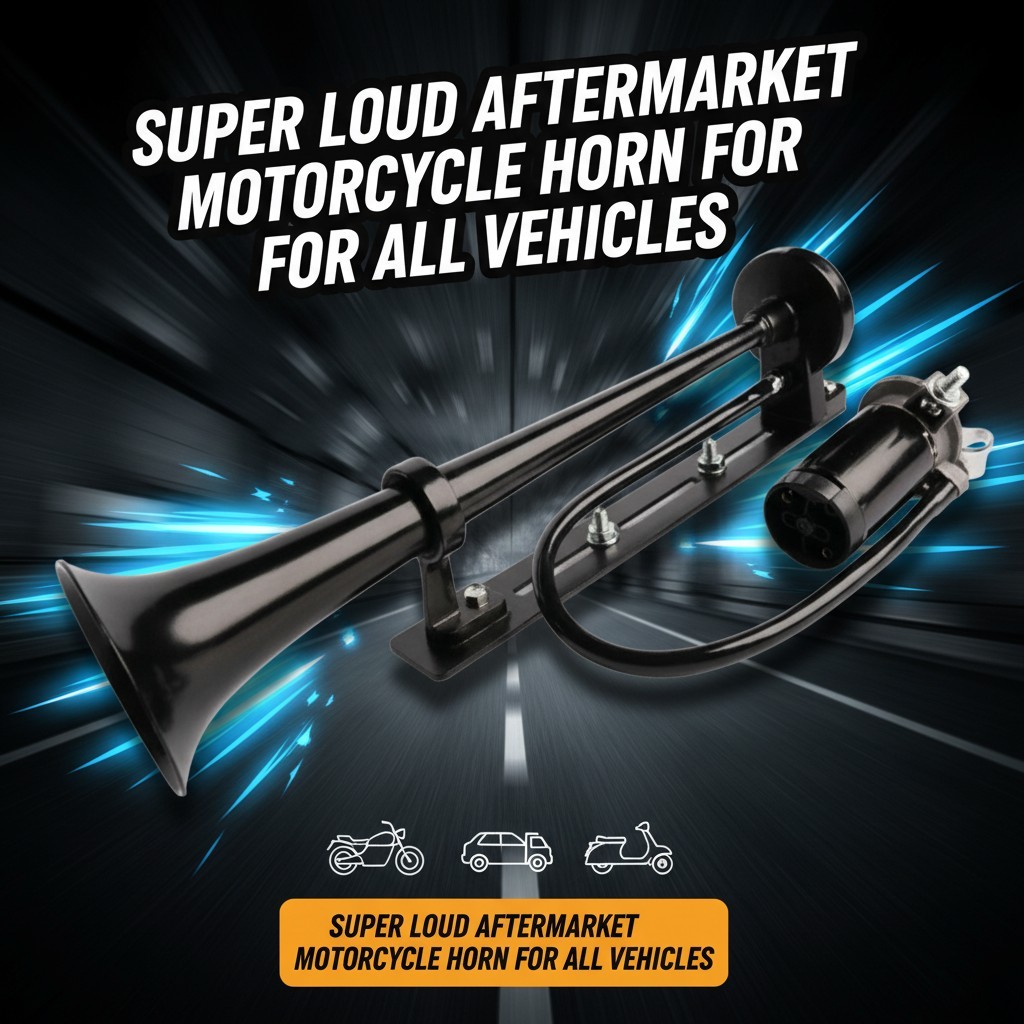 Moto Horn 3.0 Super Loud 🌟All Vehicles Cars & Trucks   Black