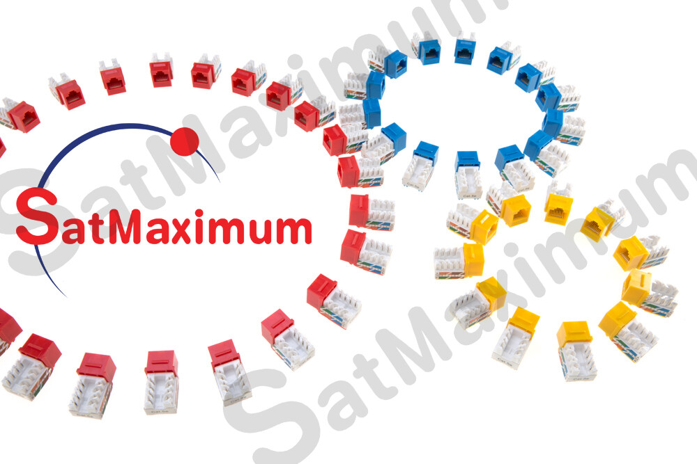 Keystone Jacks Cat5e Cat5 Cat6 Punch Down Jack 45 Degree Network Connector LOT