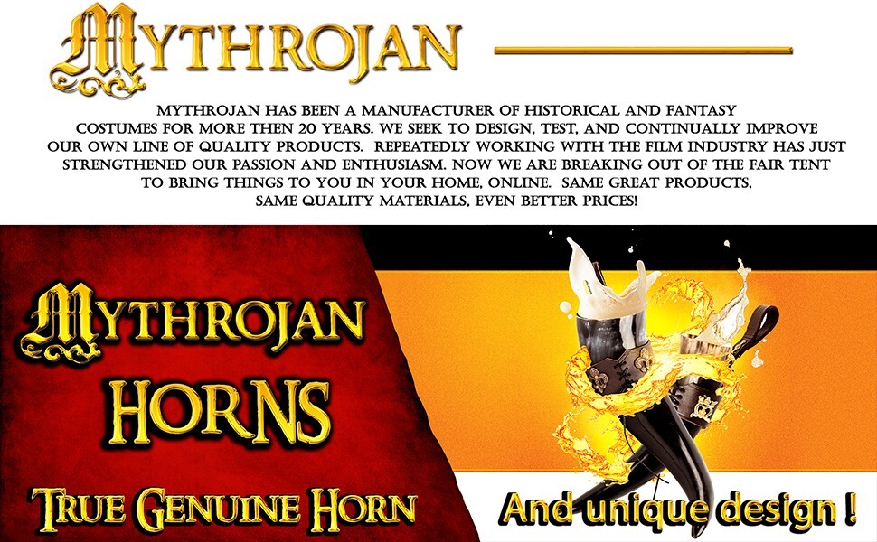 Viking Drinking Buffalo Horn Ale Beer Wine Mead Medieval Reenactment Horn