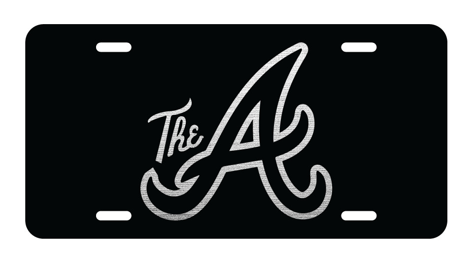 Atlanta Braves The A Aluminum License Plate laser etched car vehicle truck tag