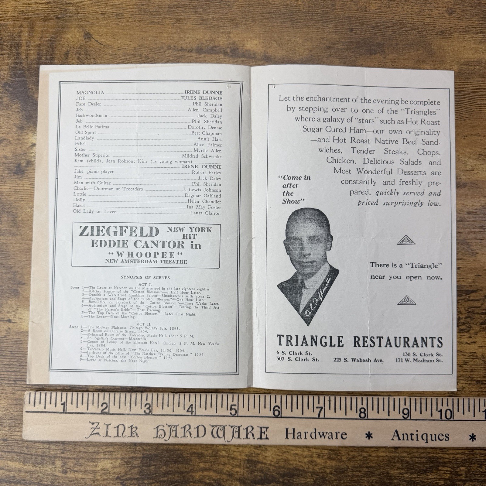 1929 Chicago IL Illinois Theatre Program Show Boat Ziegfeld Musical Playbill