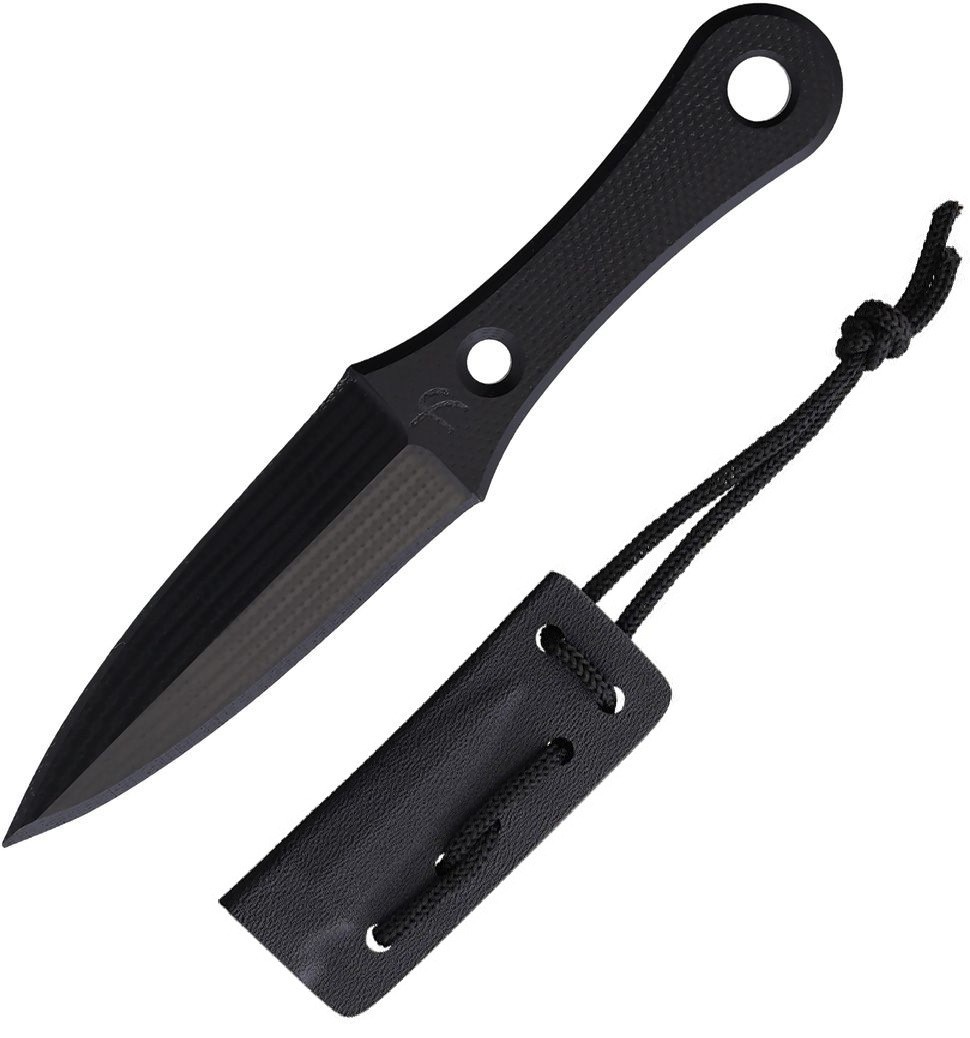 Fred Perrin Lapel Fixed Dagger 2.13" Double Edge G10 One-Piece Construction