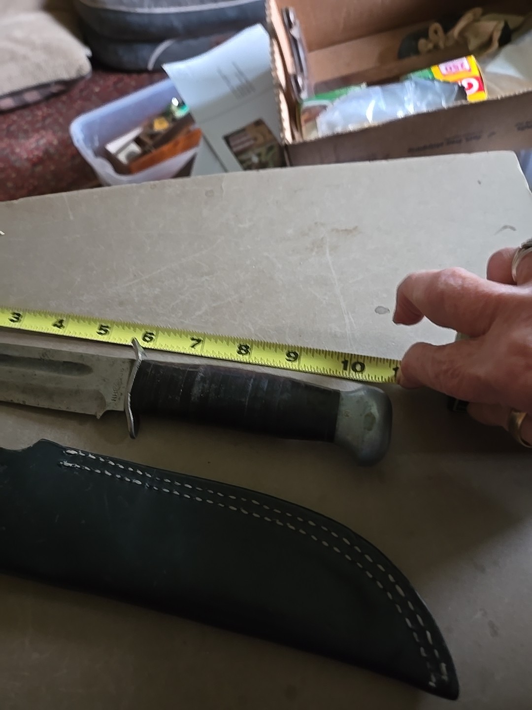 Vintage US WW2 Pal RH-36 Fighting Knife & Leather Sheath Please Read