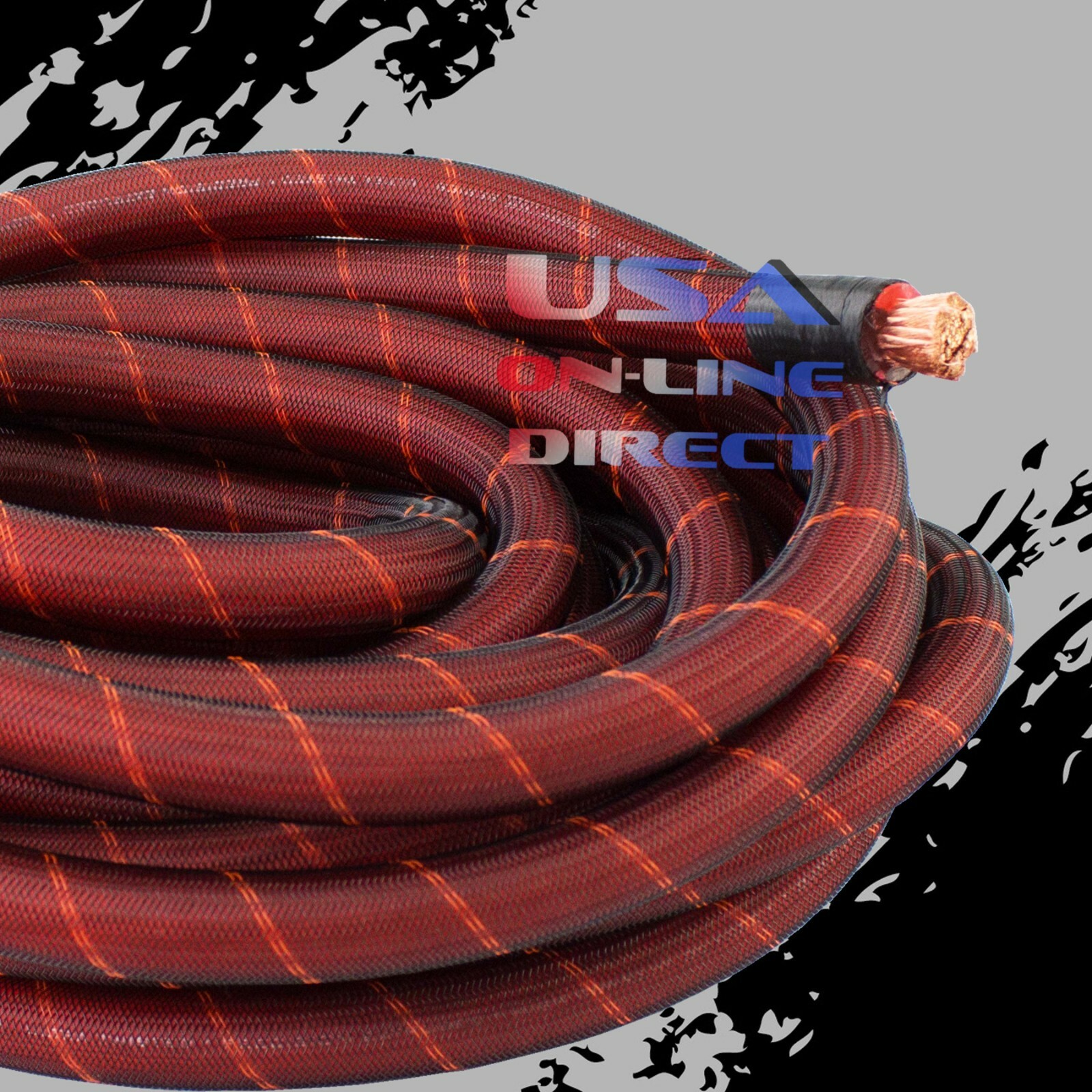 1/0 GAUGE Snake skin AWG 100% OFC COPPER POWER AMP KIT AMPLIFIER WIRING INSTALL