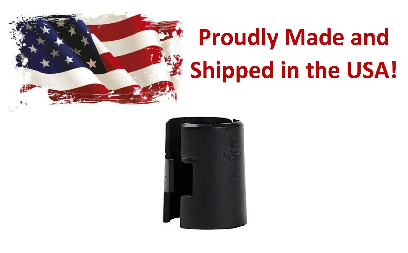 1" Diameter Wire Shelf Clips Shelving Split Sleeves Lock Locking Plastic Bulk