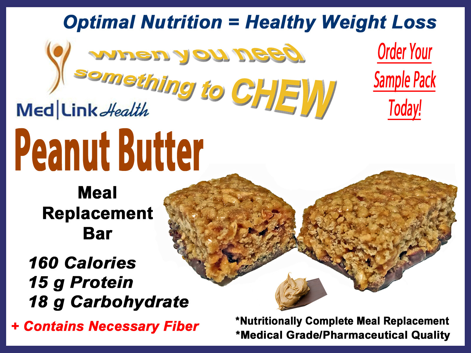 PEANUT BUTTER BAR Weight Loss Meal Replace | 6 Boxes | SIMILAR TO Optifast® 800