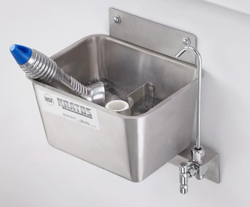 Kratos 32L-023 8" Ice Cream Dipper Well & Faucet Set