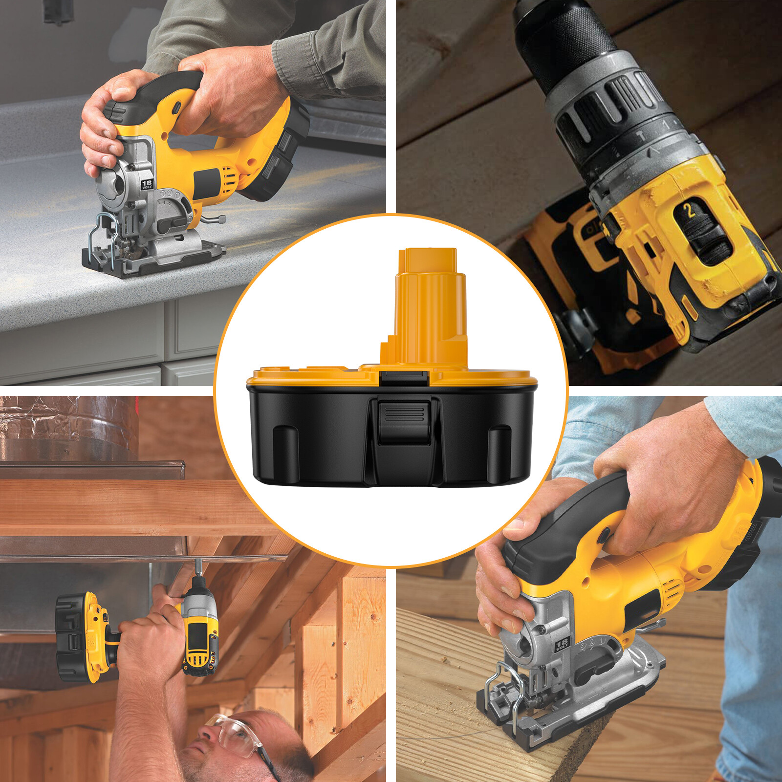 ✅2PCS 18V For Dewalt 18 VOLT XRP DC9096 DC9098 Ni-MH 7.0Ah Battery DC9099 DE9039