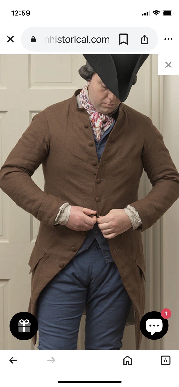 18th Century Colonial Gentleman Coat ,Reenactment Period Costume,Historical coat