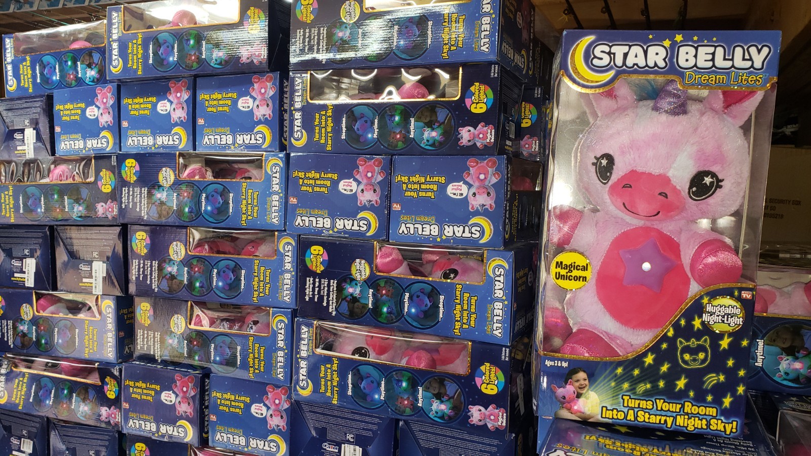 Star Belly Dream Lites Magical Unicorn Huggable Nightlight Pink/Purple NEW