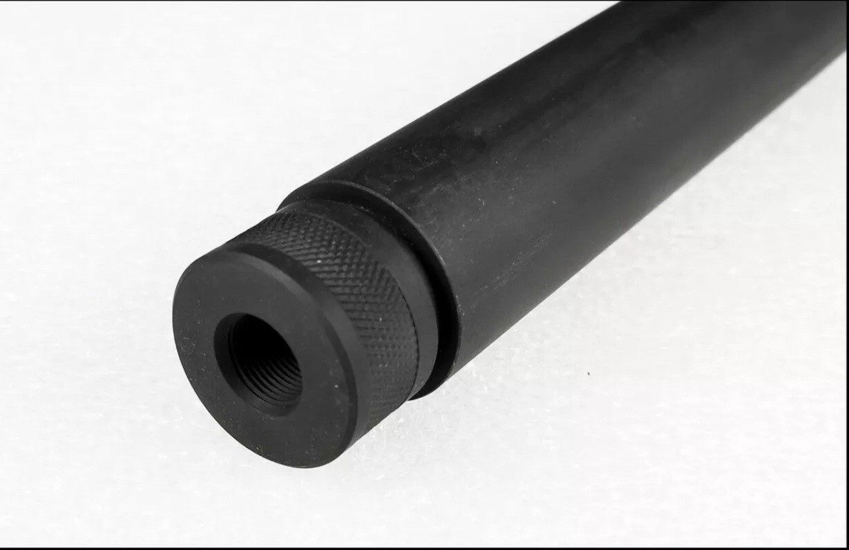 6061 T6 Hard Anodized Aluminum 1/2x28 TPI Barrel Extension Tube Muzzle Brake