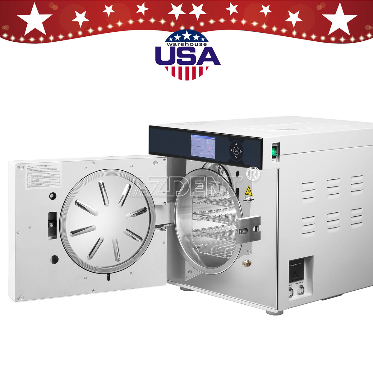 18L/22L Dental Autoclave Steam Sterilizer Medical Class B Drying/w/ Printer