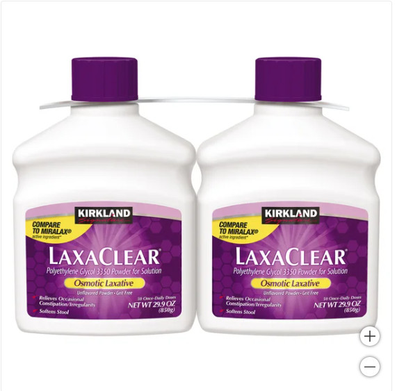 Compare to MiraLAX Laxative Polyethylene Glycol 3350 - 100 Doses, EXP-09/2025+