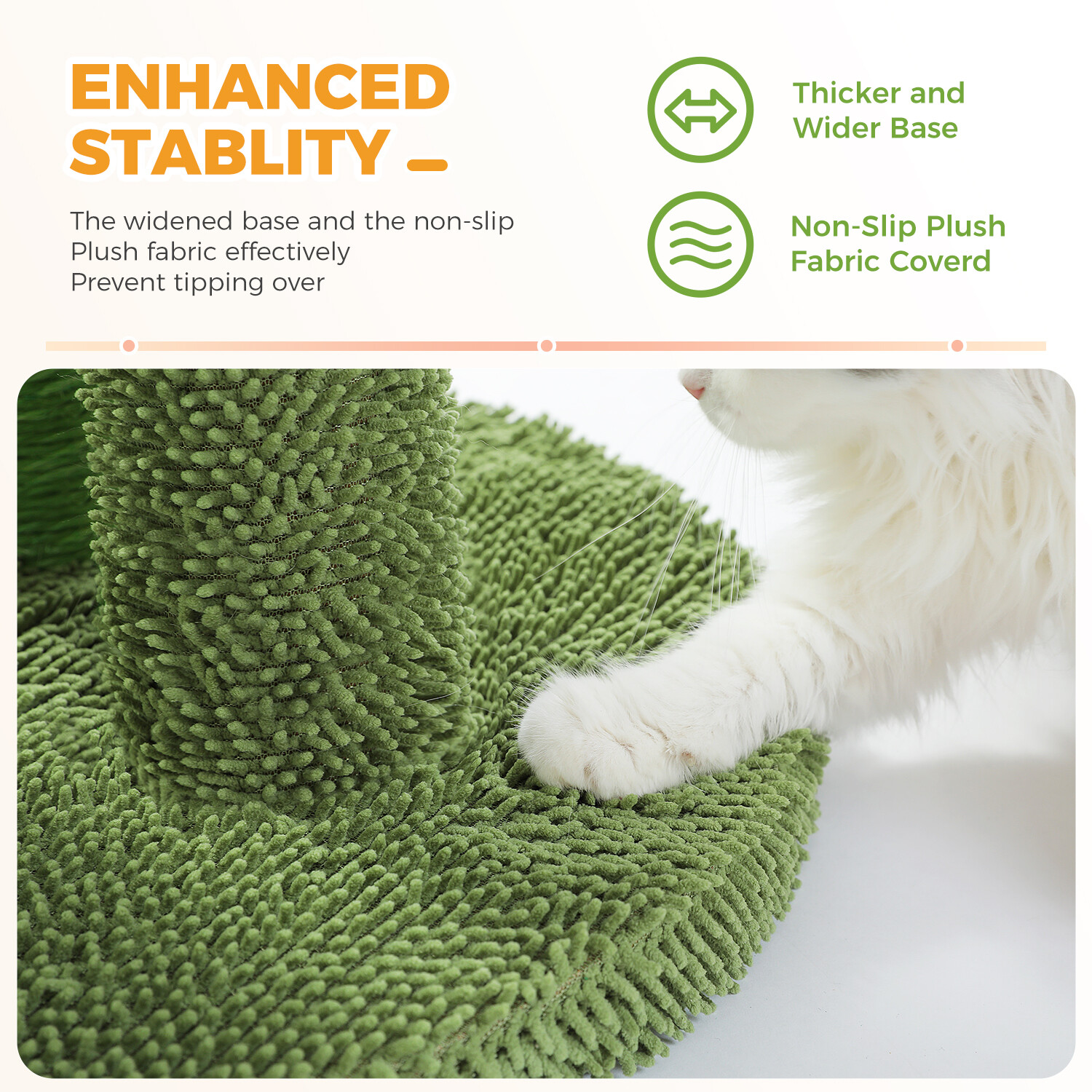 PAWZ Road Cactus Cat Scratching Post Sisal Scratcher with 3 Scratching Poles 35"