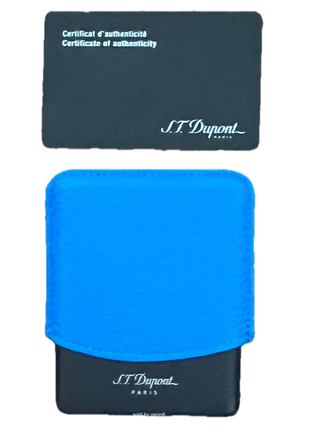 S.T. Dupont Leather Cigarette / Cigarillo Case Fluo Blue, 183116 New In Box