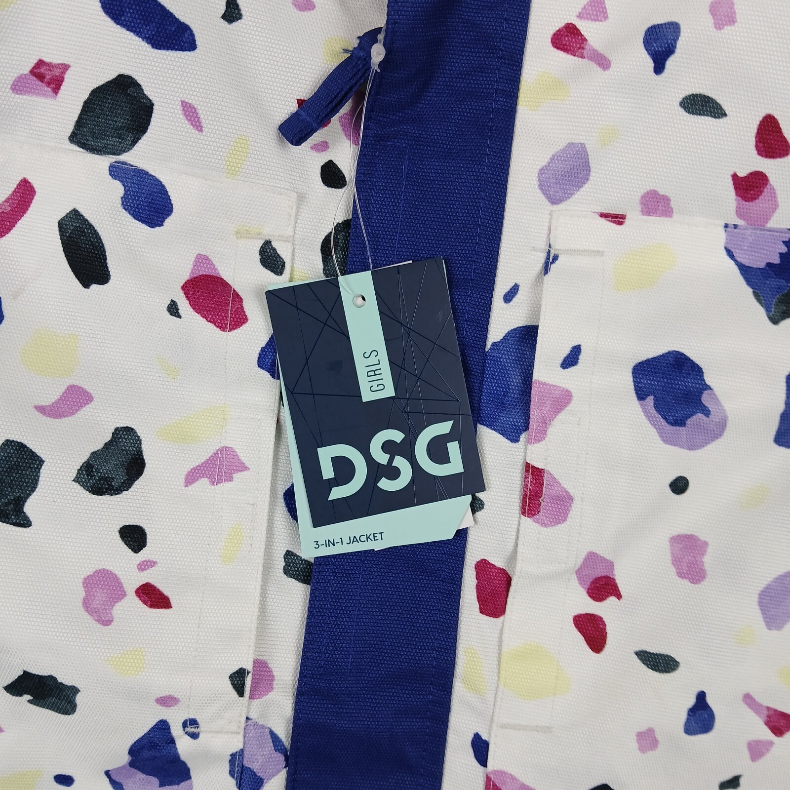 DSG Large Girls 3 In 1 Terrazo Print 20x25 NWT Hooded