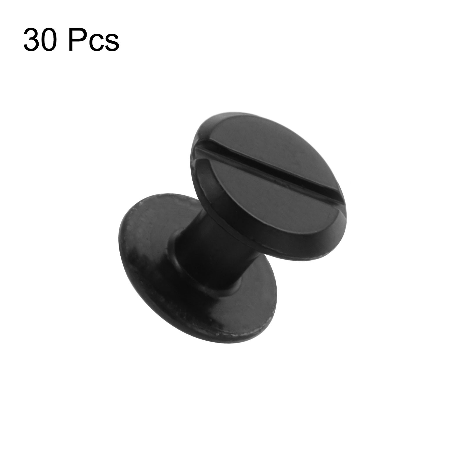30PACK M4 x 6mm Chicago Screw Metal Stud Screw Rivets for Leather Black