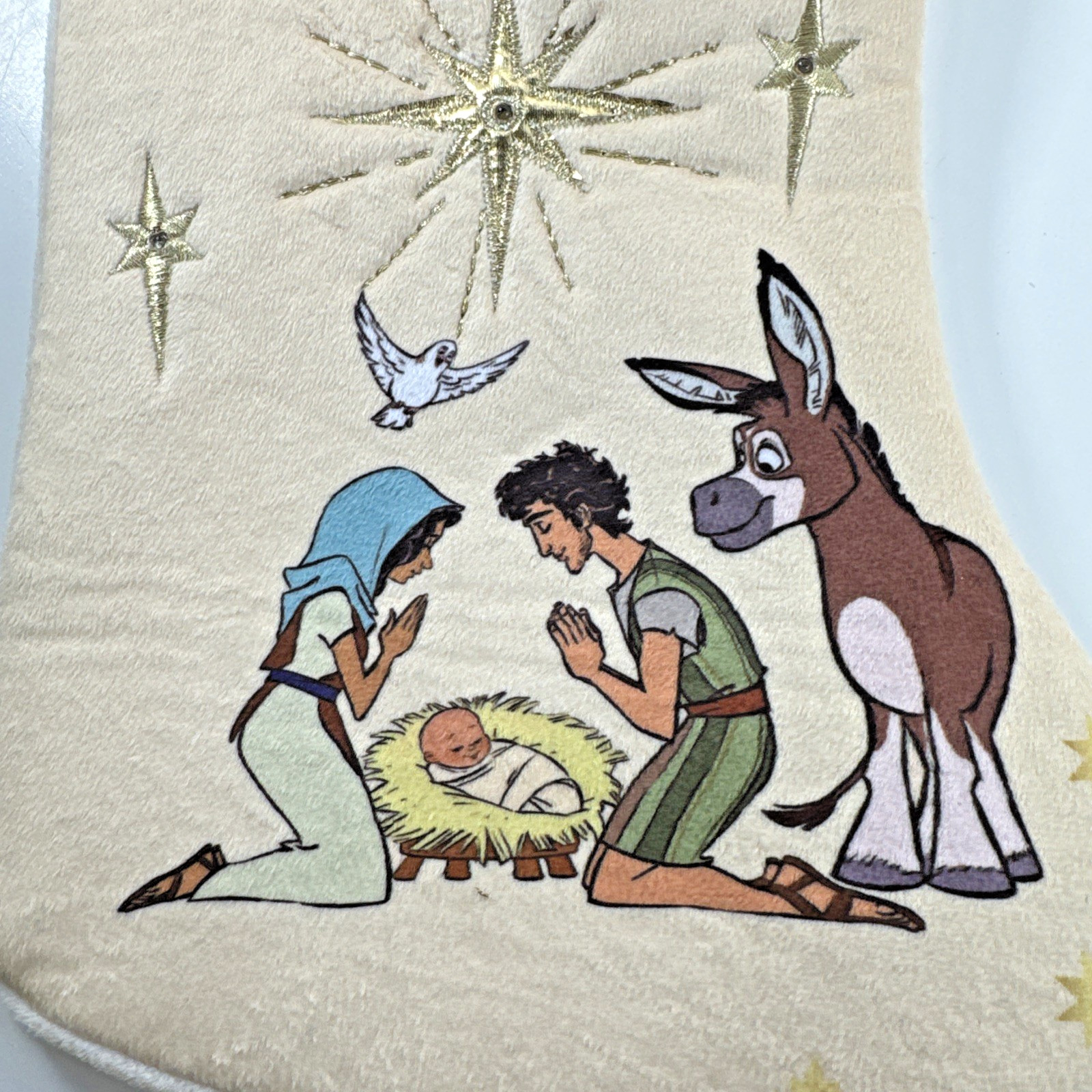 NEW OLD STOCK 2017 *THE STAR* Light Up Religious Christian Christmas 18"Stocking