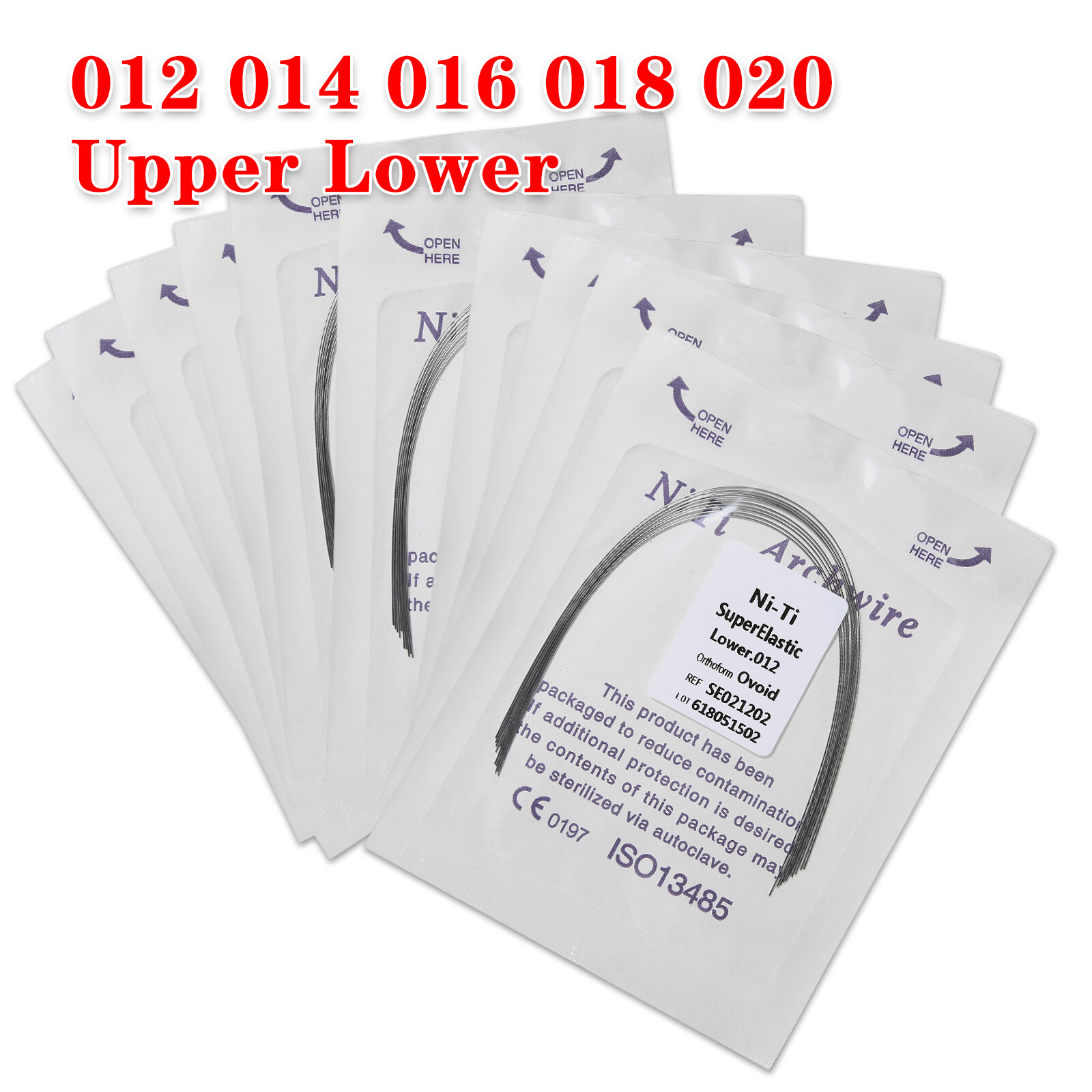 Dental Orthodontic Bracket Braces Roth/MBT 345 Hooks /Super Arch Wire Niti Round