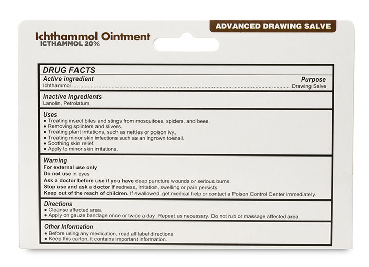 Ichthammol Ointment 20% 1 oz Tube - 3 packs -
