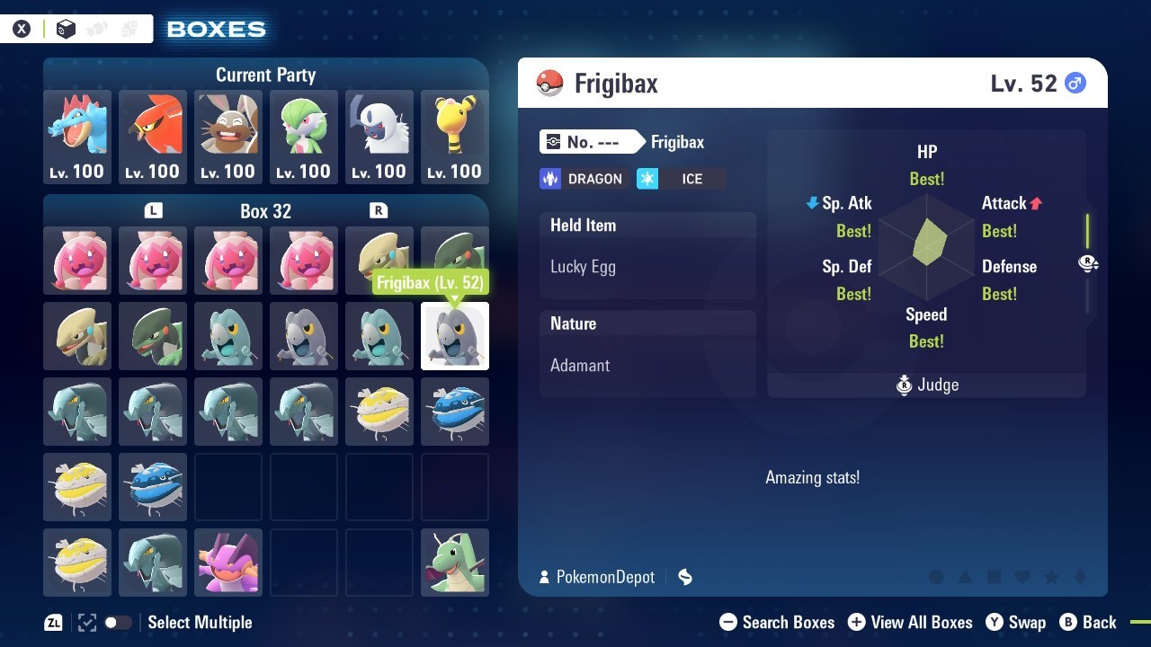 6IV Untouched Shiny Frigibax Pokemon Legends ZA *SAME DAY*