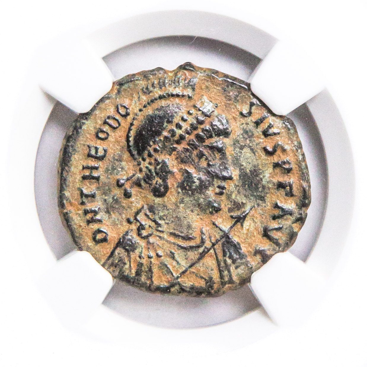 Theodosius I Roman AE Coin (AD 379-395) - NGC Certified VF Condition