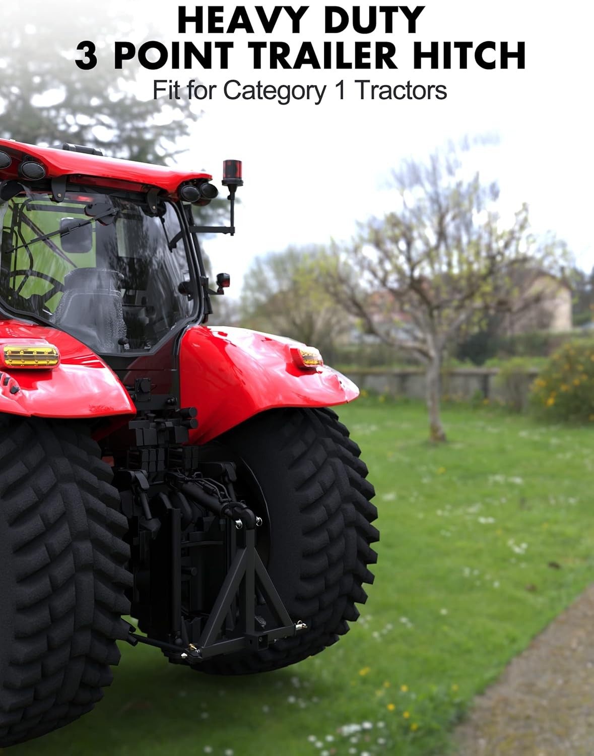 3 Point Trailer Hitch W/ 2" Receiver Category 1 Heavy Duty for John Deere Kubota