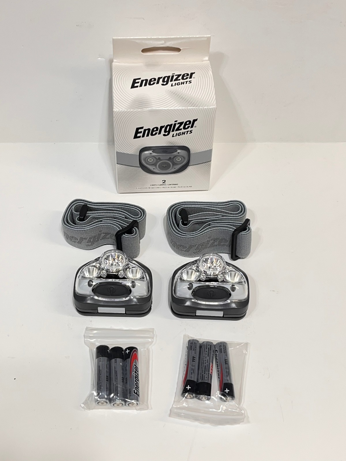 NEW Energizer LED Headlamp camping hiking 260 Lumens  Head Light - 2 PAck