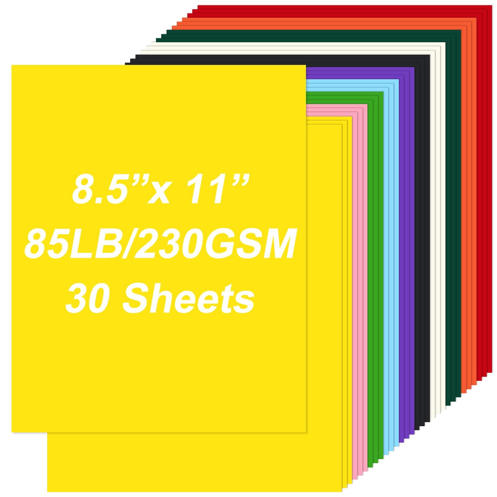 Cardstock 8.5" X 11 ",Cardstock Paper 85 Lb/230 Gsm,Colored Card Stock for Print