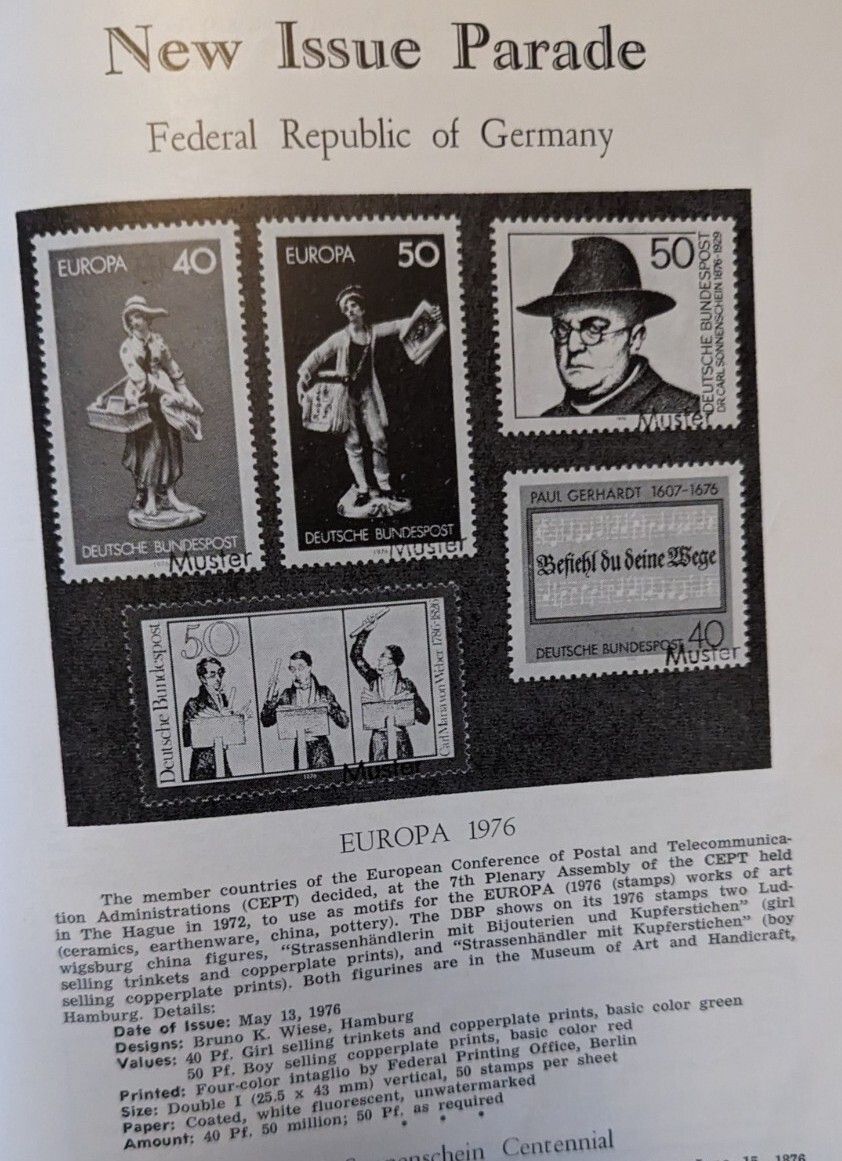 German Postal Specialist Jun 1976 Bundespost U.S. Bicentennial Tempelhof Airport