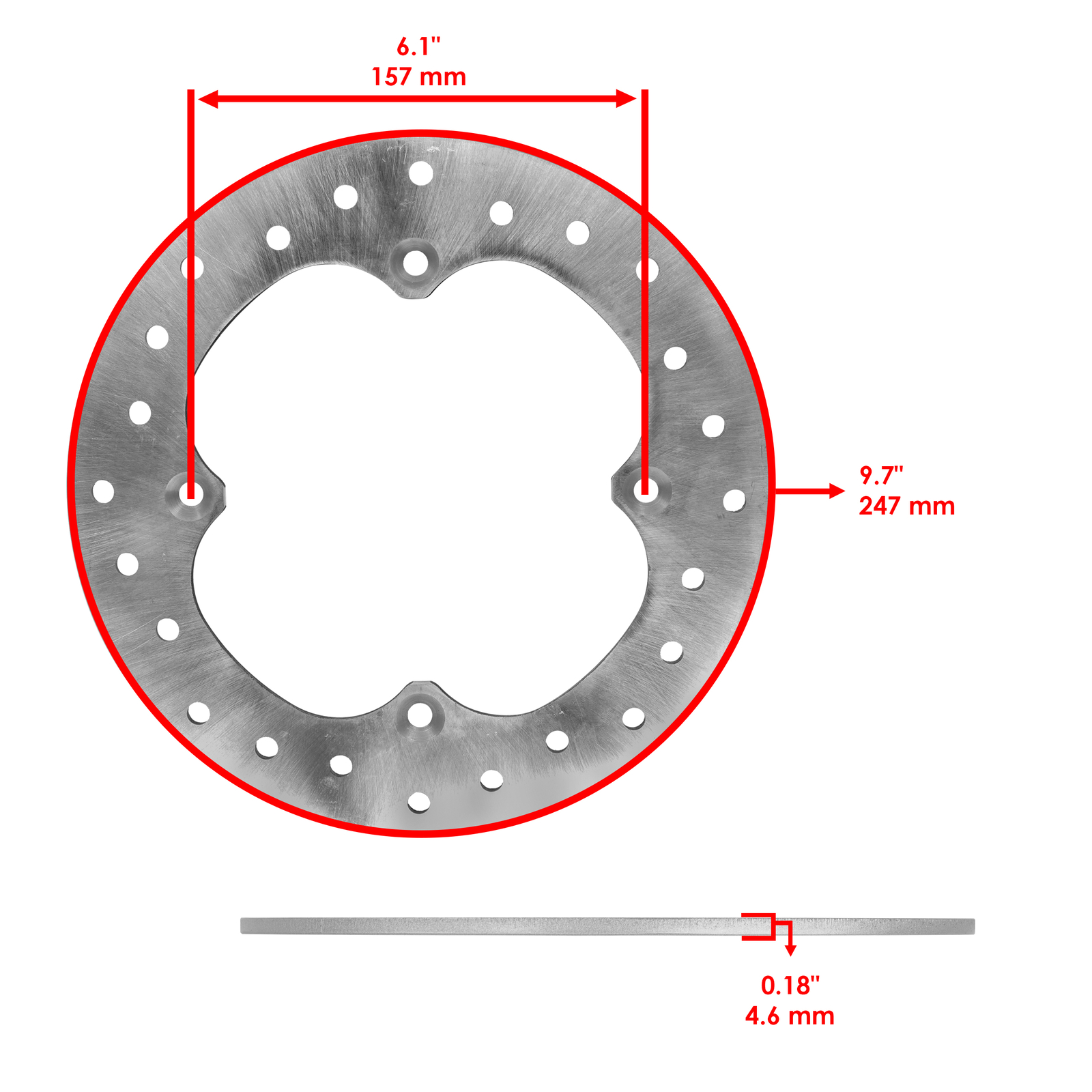 Fronr & Rear Brake Disc with Pads for Can-Am Maverick Max Turbo RR 2020 - 2024