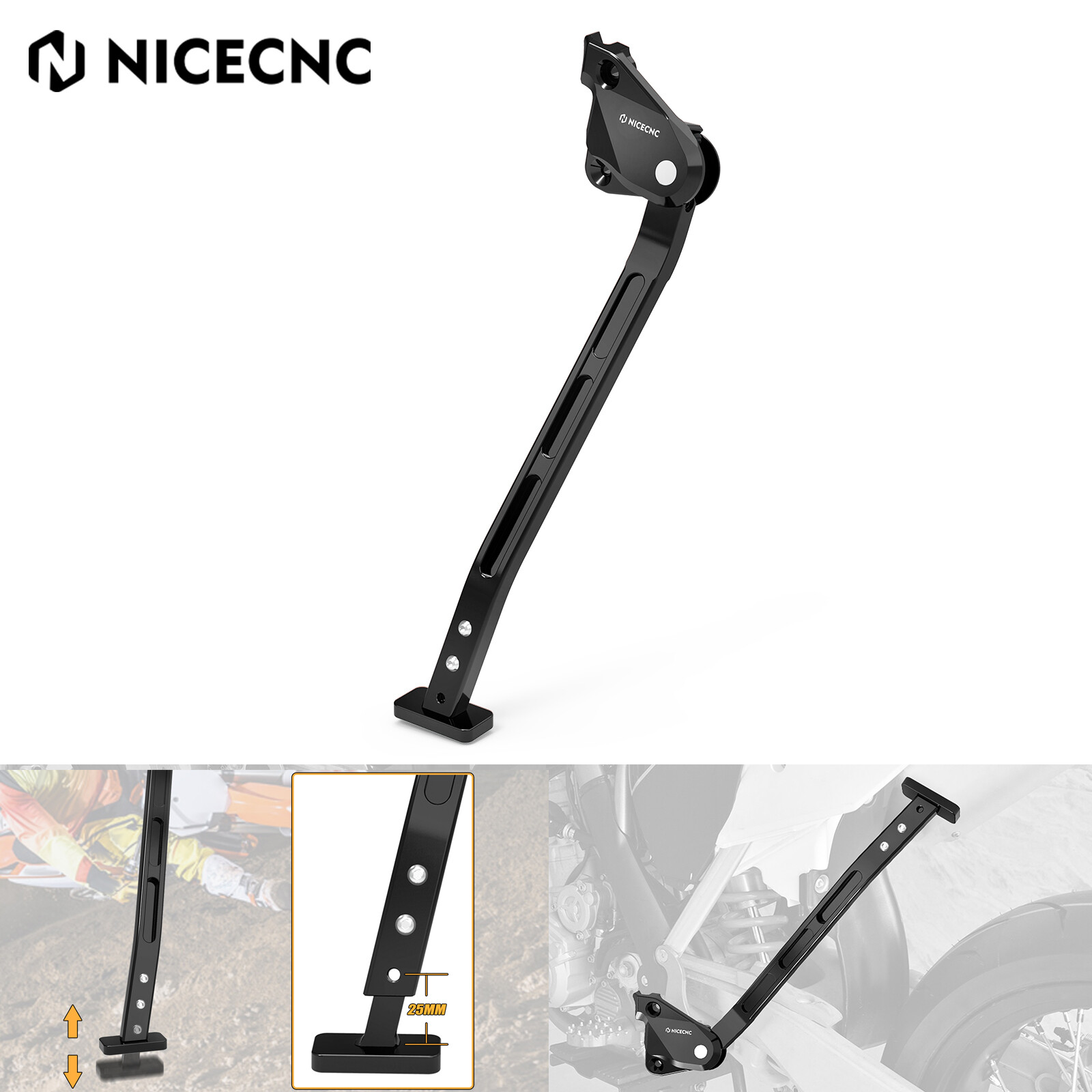Adjustable Side Stand Kickstand For Husqvarna TC 250 2017-2024 FC 450 2018-2019