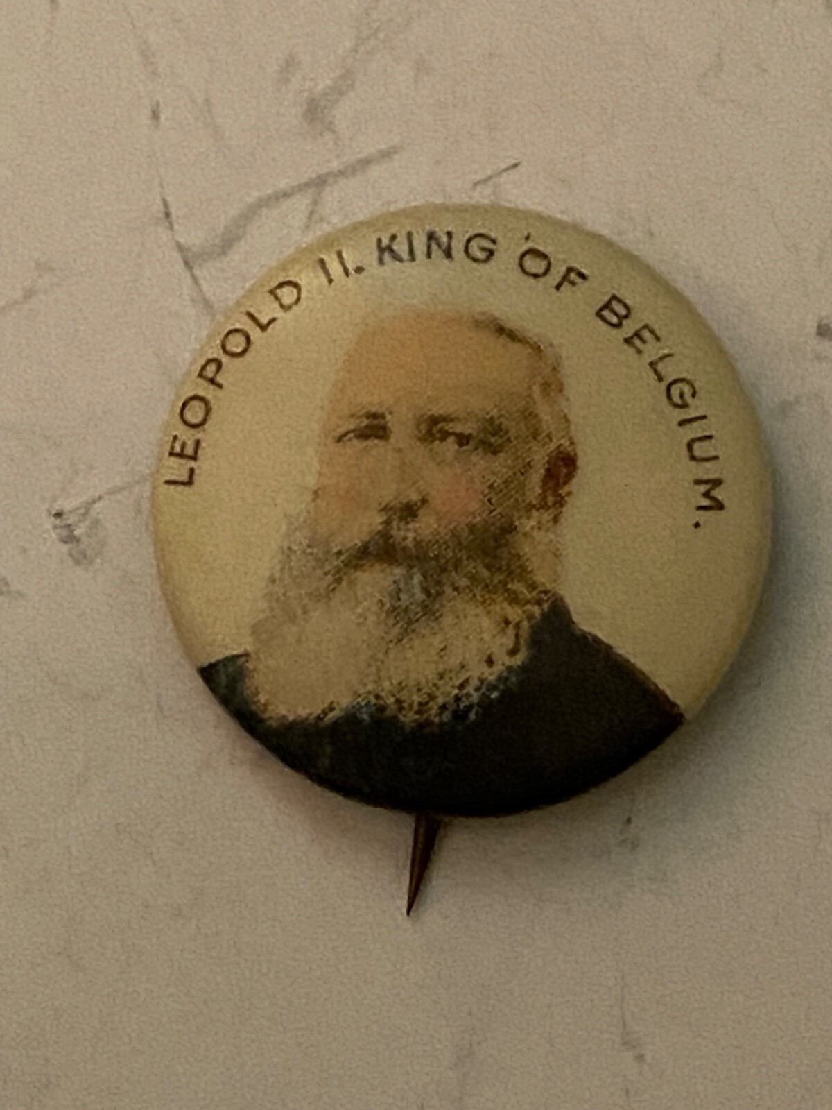 c1900 Leopold II, King Of Belgium, American Pepsin Gum pin