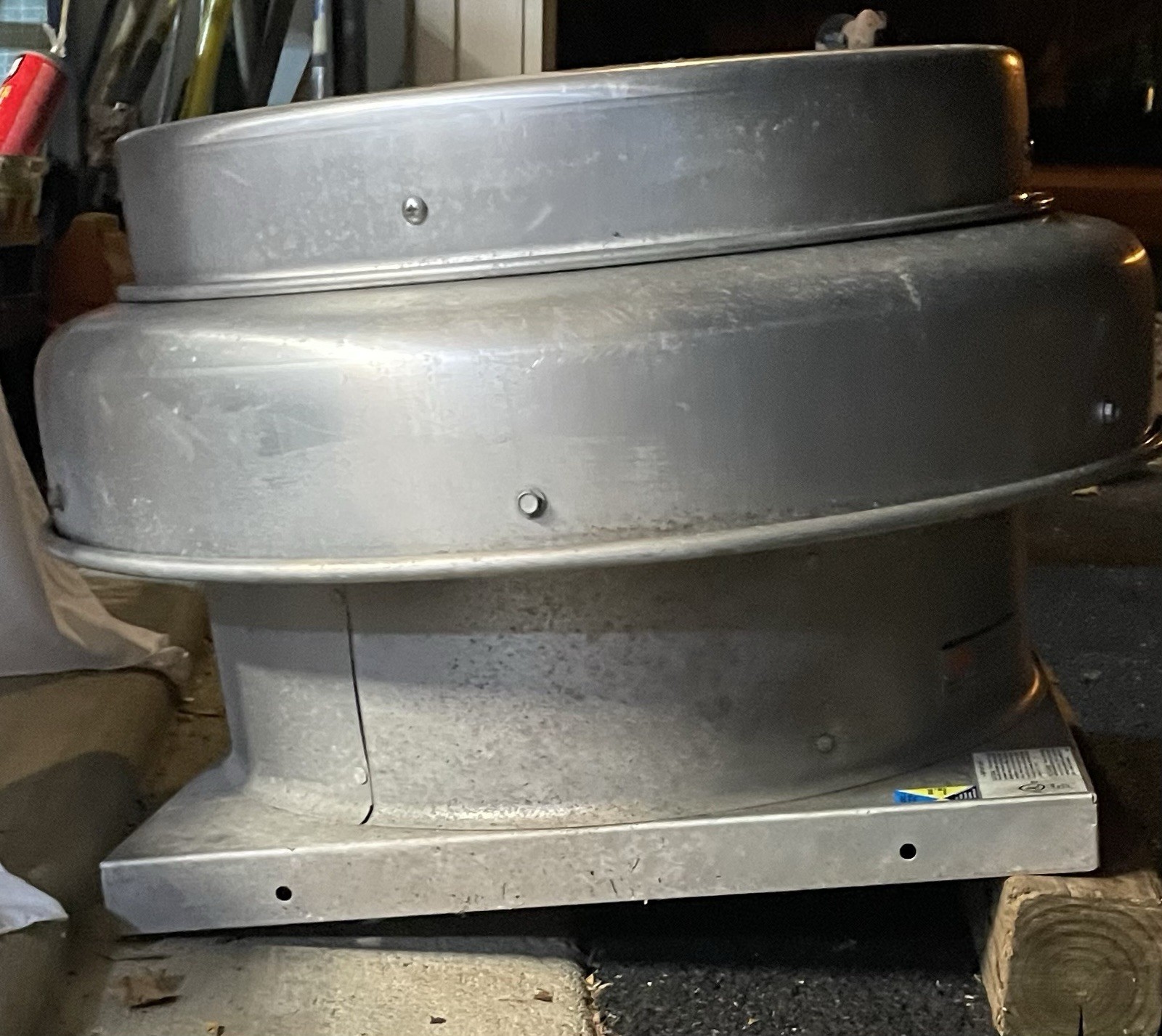 Dayton 4YC886 Upblast Direct Drive Commercial Exhaust Fan Roof Mount Metal Base