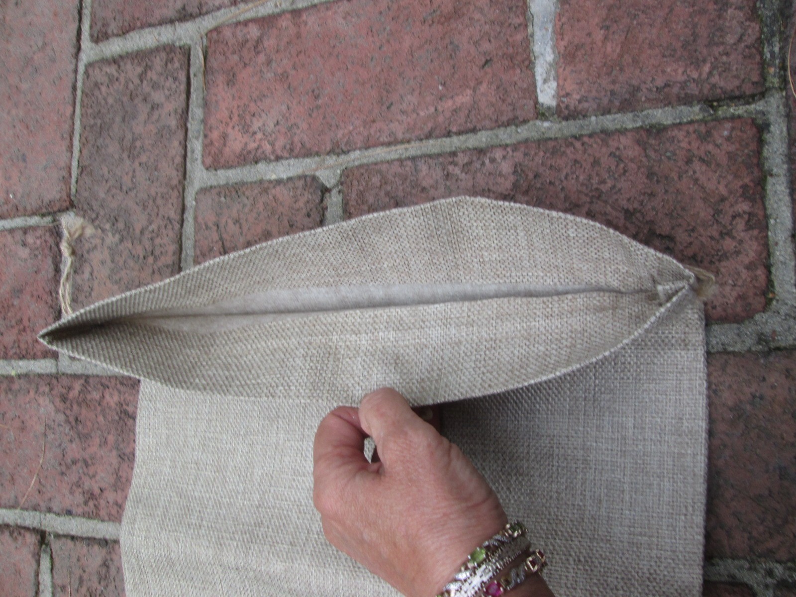 REENACTOR 18th C COLONIAL BURLAP STORAGE BAG EQUIPPAGE 12"X16" TOOL BAG 1 FREE