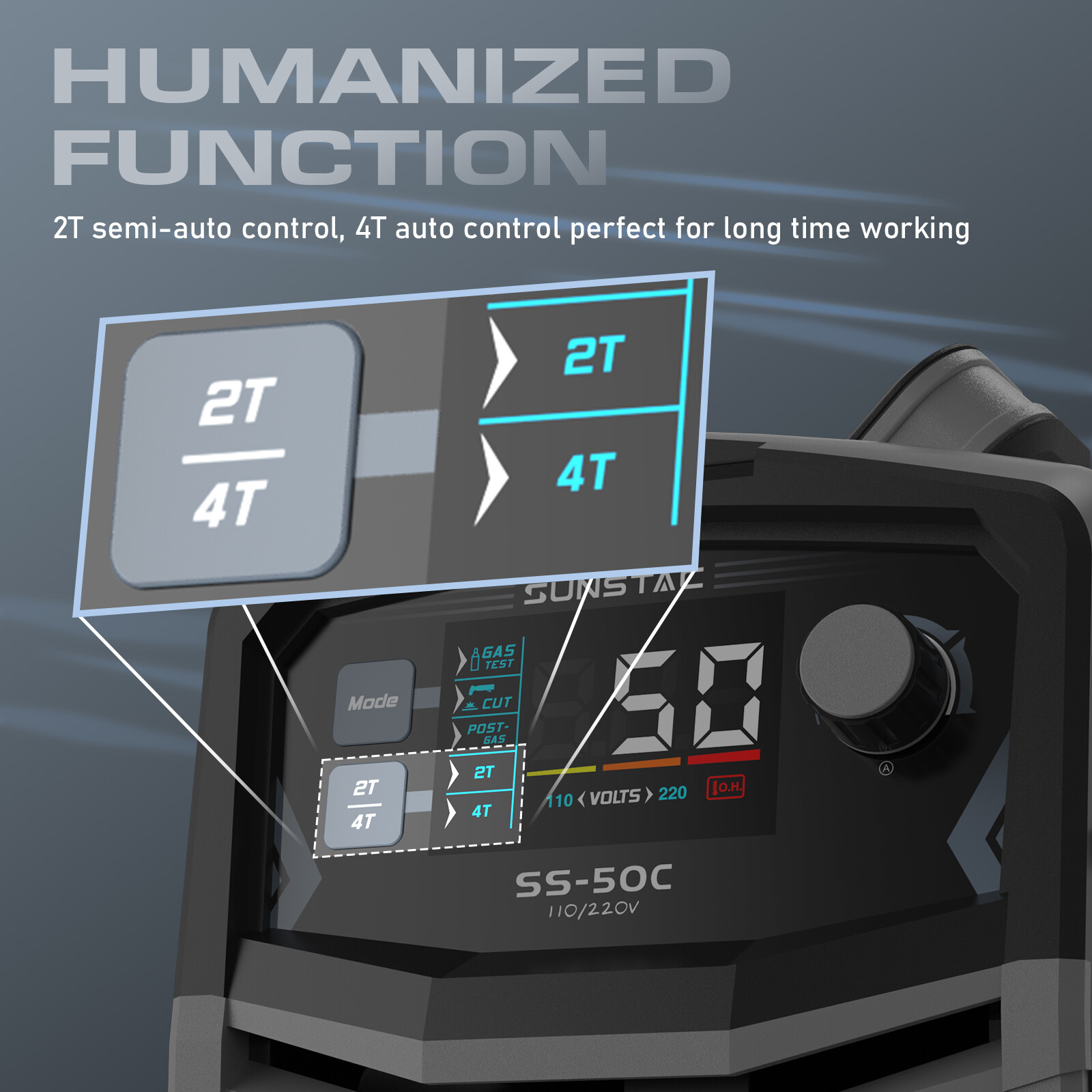 Plasma Cutter Machine 50A Non High Frequency Non-Touch Pilot Arc 110/220V