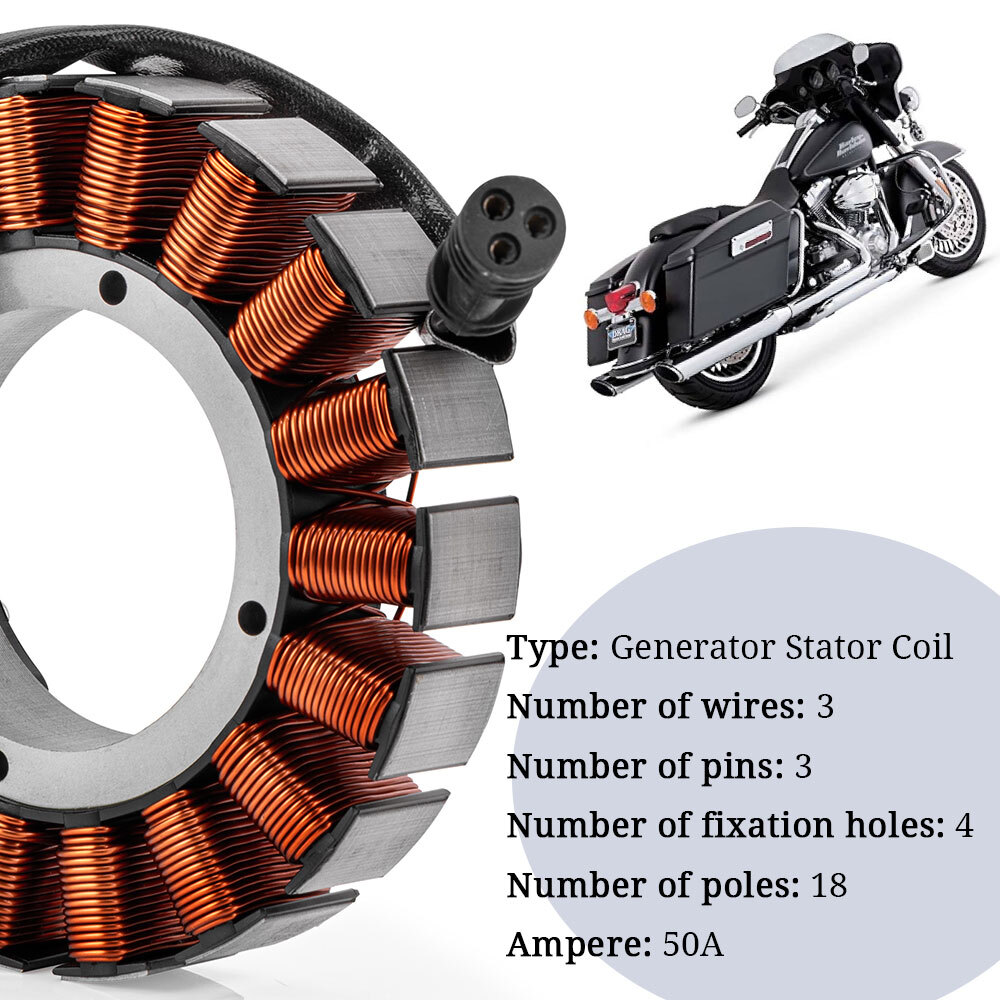 50 Amp Stator Coil for Harley Electra Glide Ultra Classic FLHTCU 06-14 29987-06