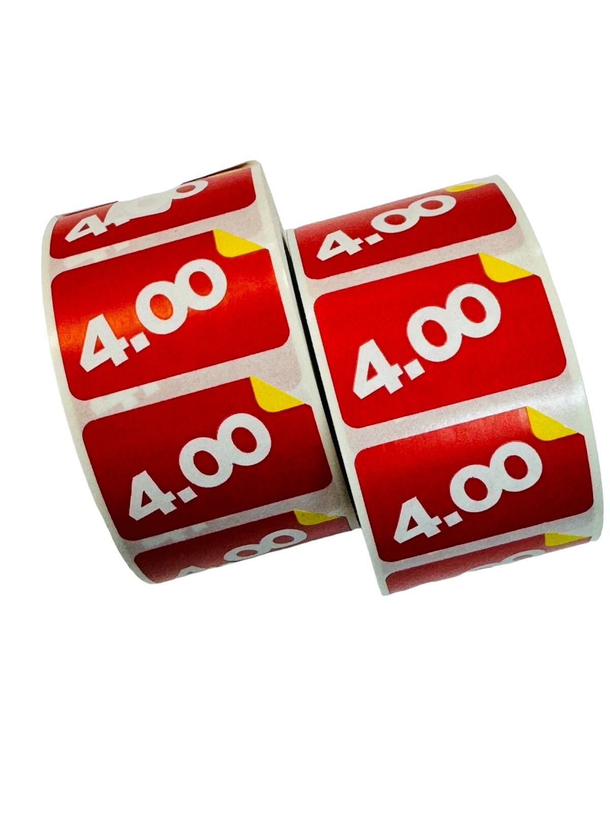 1.5"x1" $4.00 Price Retail Point of Sale Red & Yellow Labels Stickers 1000/ Roll