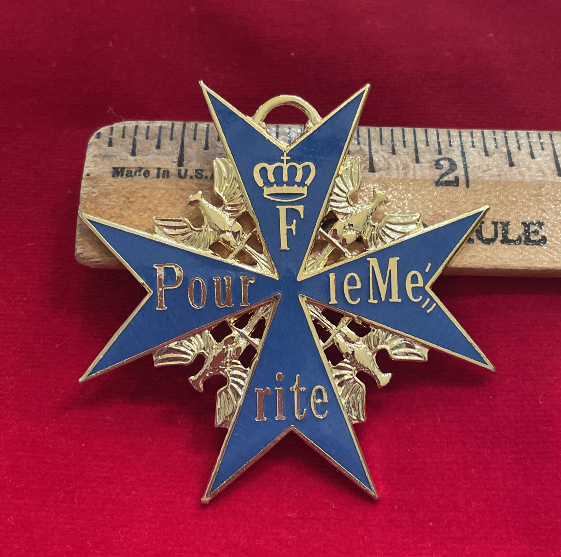 WW1 German BLUE MAX MEDAL Pour Le Merite Award Military Order Iron Cross Badge