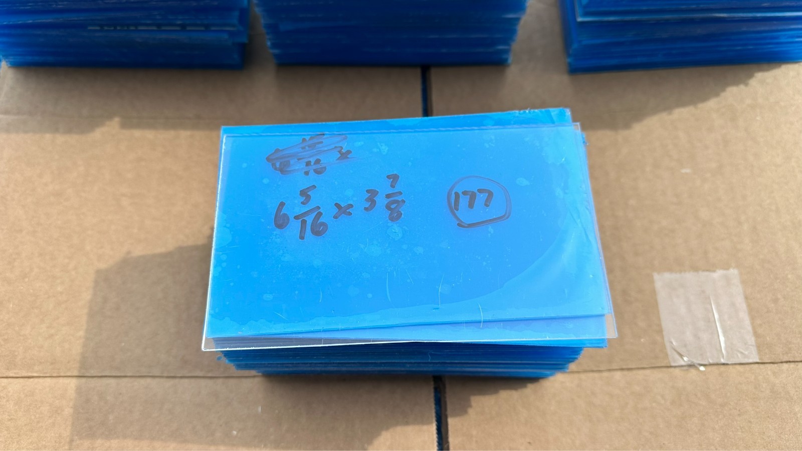 Lot 177 New Sheets of 6-5/16" x 3-7/8" Acrylic Clear Plexiglass Plexi Small