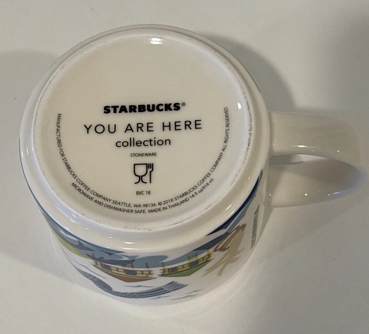 Starbucks Cambodia You Are Here Ceramic Coffee Tea Mug 14oz. 2018 No Box EUC